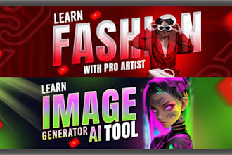 professional youtube and facebook banner design logo include