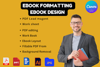 do design canva ebook editing formatting, workbook