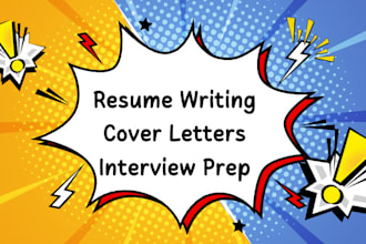 write your resume and cover letter and help with interview prep