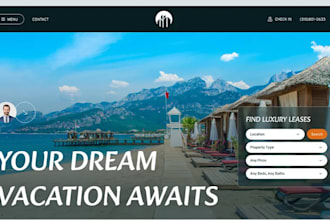 design vacation rental short term rental hotel booking website on airbnb vrbo