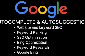 do autosuggestion, bing, google, keyword research, website ranking, autocomplete