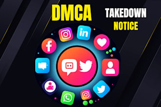 send dmca takedown notice to remove instagram fb yt tiktok yt reddit unde dmca