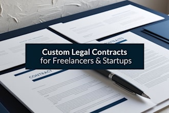do custom legal agreements for freelancers, startups,small businesses