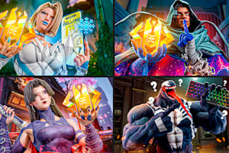 create a professional marvel rivals thumbnail