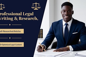 professionally do legal article writing and research