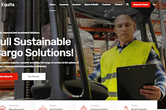 create logistics, freight cargo, or trucking website with custom features