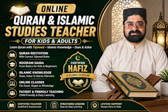 teach your kids quran with qaida and tajweed as a certified hafiz