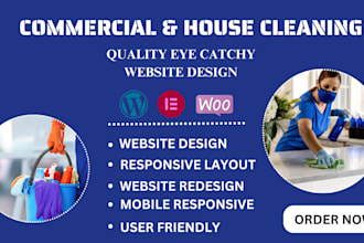 design commercial cleaning website, house cleaning website, carpet clean website