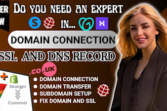 connect domain to any website, or fix dns issues in shopify, godaddy, and wix