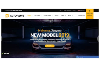 design auto part shopify store automotive store auto part automobile website