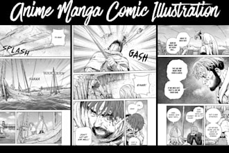 draw consistent series anime manga page and comic book as a full volume artist