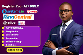saas a2p 10dlc twilio registration gohighlevel website gohighlevel landing page
