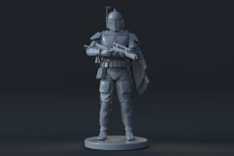 convert stl file dnd warrior,hero action figures, wargame, 3d print tabletop toy