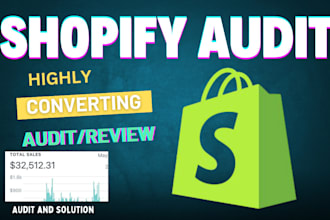 review and audit your shopify store to increase conversion rate