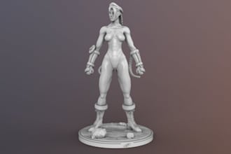 3d sci fi printable game character,3d knight, sinspawn,fantasy ttrpg action pose
