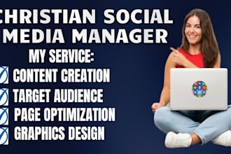 be your christian social media manager on instagram tiktok facebook