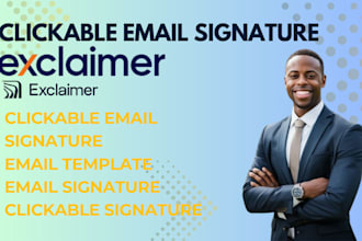 do exclaimer clickable HTML email signature in custom design