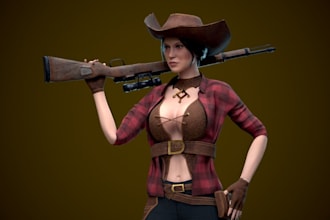 3d model for animation in blender,pbr character reskin,nsfw metahuman,retopology