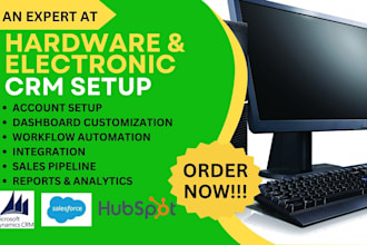 setup salesforce hubspot microsoft dynamics zoho pipedrive zendesk computer crm