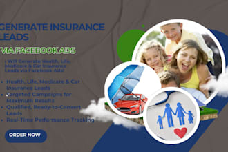 generate health, life, medicare, car insurance leads via facebook ads