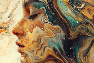 draw a digital abstract art illustration