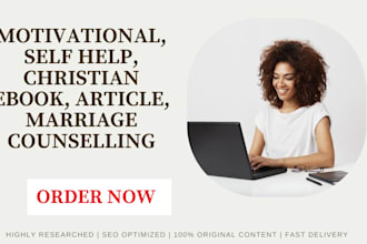 write motivational christian ebook writing, marriage article and ebook marketing