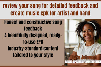 do music review and create epk for music artist christian artist ministry band