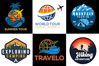 design travel, vacation, hotel and adventure outdoor logo with in 10 hours