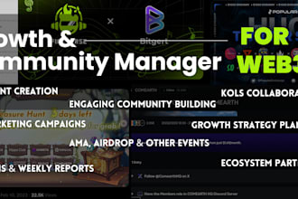 be your web3 community manager x, discord, telegram