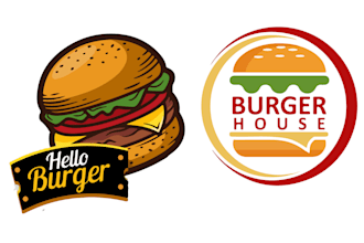 create modern burger logo design