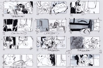 do storyboard animatic for film, anime, animation, comic and manga, commercials