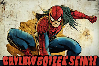 draw you a dc or marvel style comic book superhero character