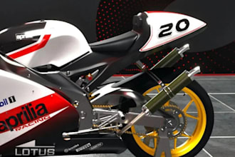 develop amazing motorbike racing game, motorcycle, racing game in unity