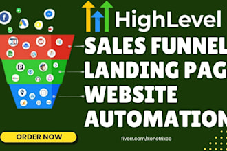 setup gohighlevel landing page sales funnel ghl website automation setup systeme