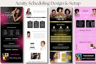 design and setup your acuity scheduling