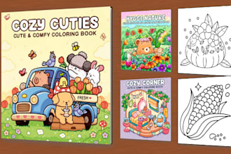 make unique bold and easy coloring book for amazon kdp