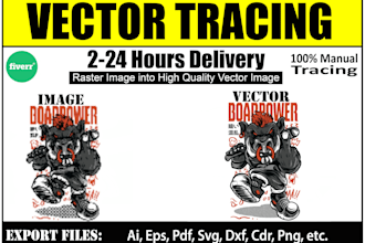 do illustrator work, manual vector tracing with fast delivery