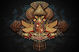 do modern vintage luxury heraldic regal family crest coat of arms logo design