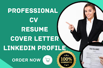 upgrade and write your professional cv resume cover letter linkedin profile