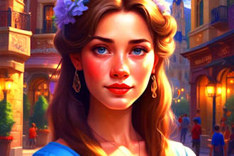 make a disney cartoon portrait art for you