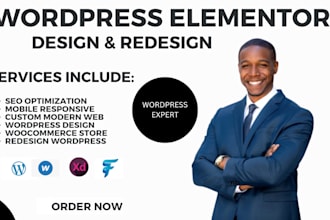 make wordpress changes wodpress bluehost godaddy website elementor website desig