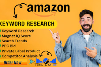 run helium 10 for amazon keyword research and product research
