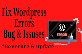 fix wordpress errors, issues and bugs