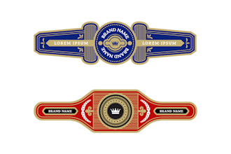 cigar label, band, ring, tube and box design