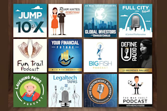do professional and unique podcast cover design for you