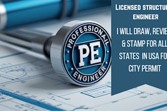 do pe stamp, review, mep stamp, architectural drawing, for USA city permit