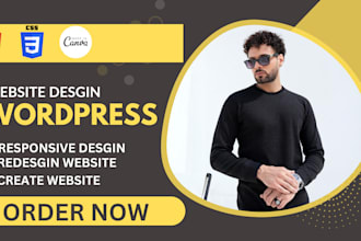 build, design wordpress website or wordpress e commerce website