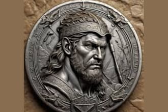 sculpt high detailed relief for cnc works 3d badges model 3d emblem for printing