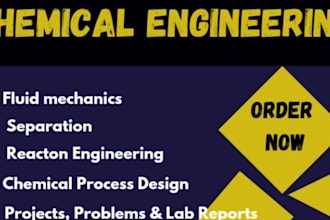 do chemical engineering assigments, projects and tasks