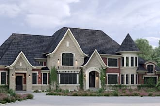 design 3d architectural models in sketchup, v ray render